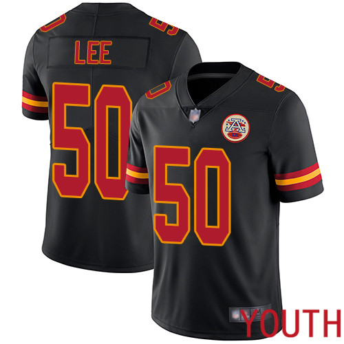 Youth Kansas City Chiefs 50 Lee Darron Limited Black Rush Vapor Untouchable Nike NFL Jersey